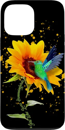 Vista 24 de Just a Girl who Love Hummingbirds Sunflower Bird Cute Flower Case for iPhone 17