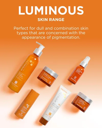 Vista 6 de Andalou Naturals Tónico facial iluminador clementina + vitamina C, tóner hidratante para equilibrar y refrescar la piel, con complejo de células