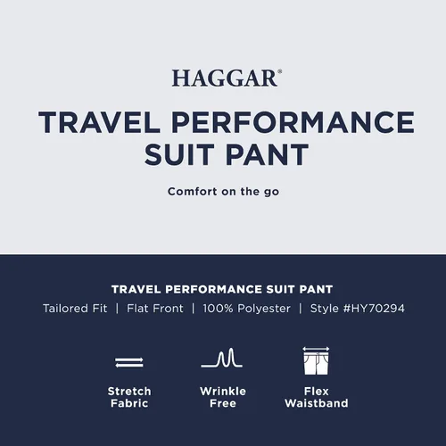 Vista 5 de Haggar Traje de viaje de alto y alto para hombre, talla grande y alta, pantalón y chaqueta