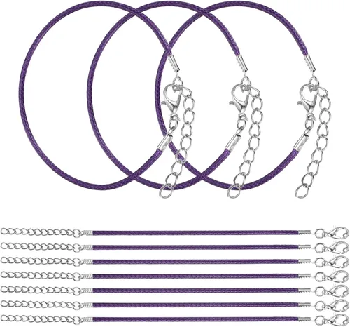 Vista 12 de MECCANIXITY 10 cordones de pulsera verde militar, pulsera de amistad ajustable de 9 pulgadas, cordón de poliéster encerado de 0.059 in con cierre