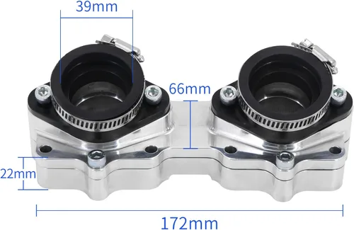 Vista 3 de Colectores de admisión Billet Botas Reemplazar para Yamaha Banshee Keihin Mikuni 33 34 1.378 in
