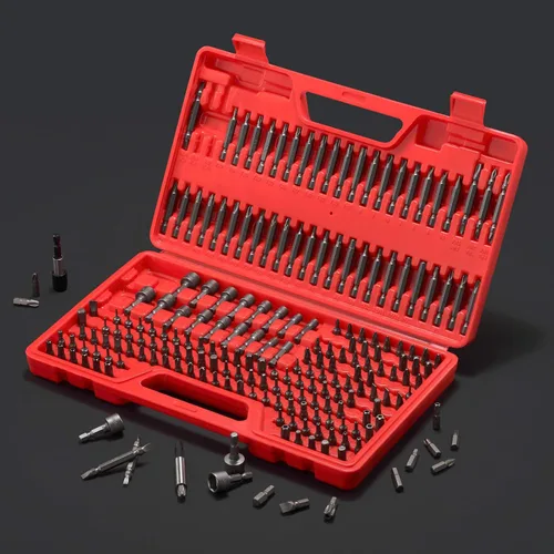 Vista 7 de ARUCMIN Juego de brocas de acero S2 de 214 piezas, juego de brocas con puntas de seguridad