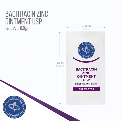 Vista 2 de HEALTH & OUTDOORS Ungüento de zinc bacitracina USP - Ungüento antibiótico para cortes menores, rasguños, erupciones de pañales, cuidado de heridas