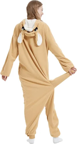 Vista 2 de III HHONS Onesies - Pijama de animales para mujereshombres, disfraz de adulto, Halloween, cosplay, ropa de dormir de Navidad para adolescentes
