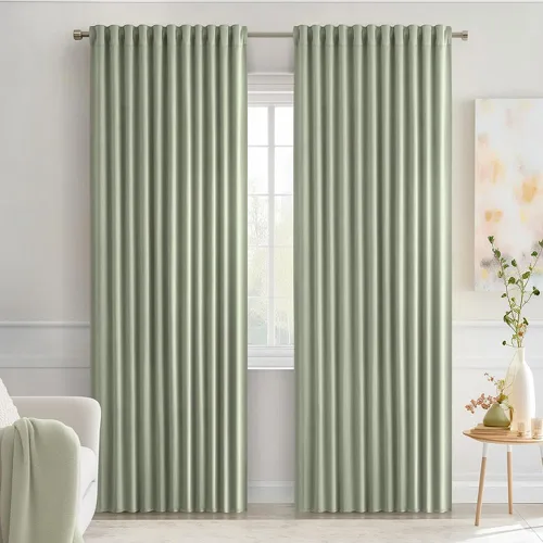 Vista 66 de MIULEE Cortinas opacas con pestaña trasera de 63 pulgadas de largo, juego de 2 paneles para sala de estar, dormitorio, privacidad, bolsillo