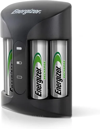 Vista 2 de Energizer Baterías AA recargables, recarga de energía más doble A batería precargada y recargable AA o AAA, incluye 8 pilas AA precargadas