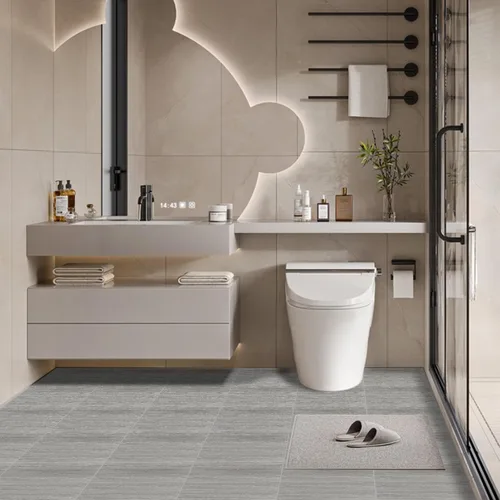 Vista 2 de Azulejos autoadhesivos impermeables para despegar y pegar, para cocina, comedor, dormitorio, sótanos, baños (paquete de 10, 12 x 12 pulgadas)