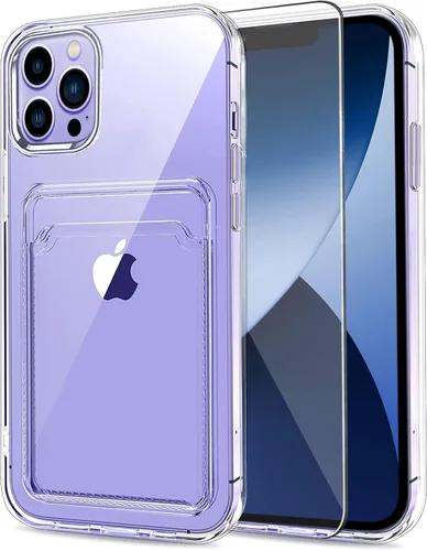 Vista 66 de MZELQ Compatible con iPhone 11 Funda TPU Soporte para Tarjetas Cubierta de Billetera, Protección de Cámara + Protector de Pantalla Funda Suave