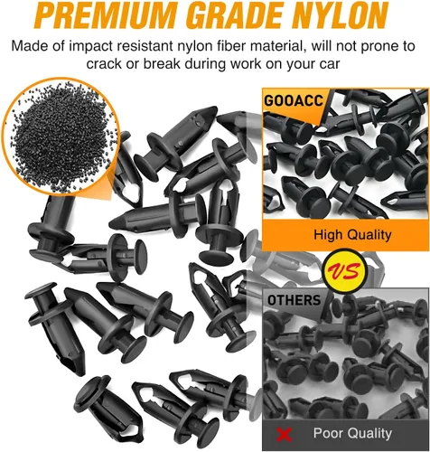 Vista 10 de GOOACC Juego de tornillos para placa de matrícula, tornillos de acero inoxidable con tuercas de nylon para sujetar placas de matrícula delanteras