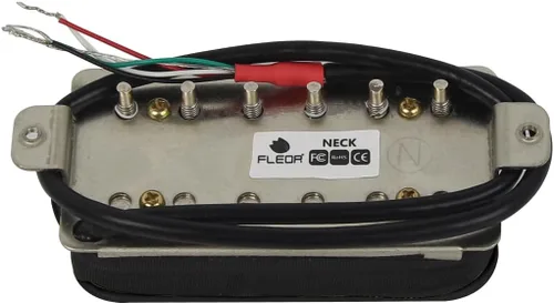 Vista 3 de FLEOR Pastillas de guitarra eléctrica Humbucker Cuello Alnico 5 Negras