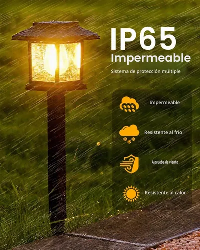 Vista 2 de Albelt - Luces solares para caminos al aire libre, paquete de 8, impermeables, luces de jardín con encendido/apagado automático, iluminación