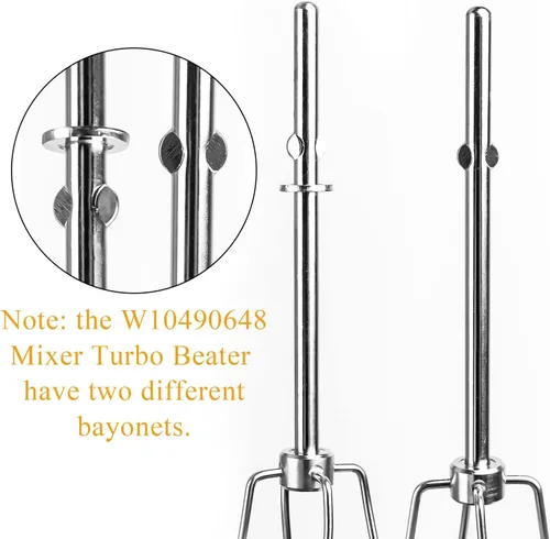 Vista 6 de Batidoras turbo para mezcladora de mano KitchenAid W10490648, KHM2B, AP5644233, PS4082859