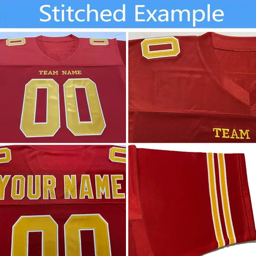 Vista 3 de Camiseta de fútbol personalizada cosidaletras impresas con números, camisetas deportivas personalizadas para hombresmujeresjóvenespreescolares