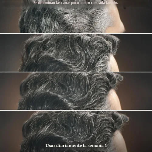 Vista 3 de Just for Men Control GX Champú y Acondicionador Reductor de Canas 2 en 1, Color Gradual del Cabello con Queratina para un Cabello más Fuerte, Grueso