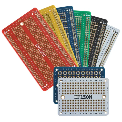 Vista 8 de Tablero de pan soldable PCB Placa de circuito impreso chapada en oro para proyectos electrónicos de bricolaje Aplicable a proyectos de soldadura