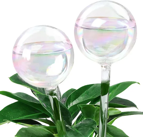 Vista 8 de MOONSOUND Globos de riego automático para plantas – 10 bombillas de riego automático para plantas en macetas de interior y exterior, cuidado