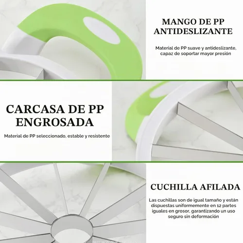 Vista 7 de SOMOYA - Cortador de sandía de acero inoxidable extra grande para cocina casera