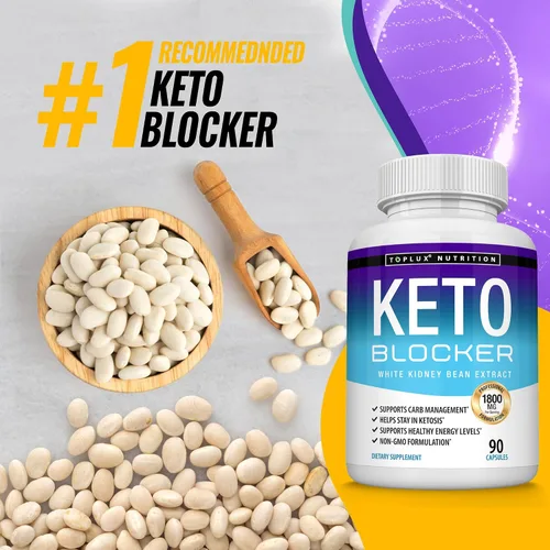 Vista 7 de Toplux Keto Blocker Pills Extracto de frijol blanco - 1800 mg de cetosis natural, apoyo a la dieta Keto, para hombres y mujeres, 90 cápsulas