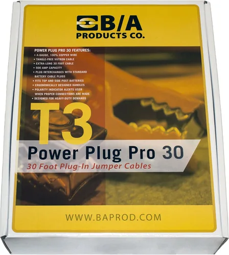 Vista 2 de B/A Products T3-PRO30 30' 500 Amp Booster, cables de puente, camión de remolque, servicio de carretera AAA