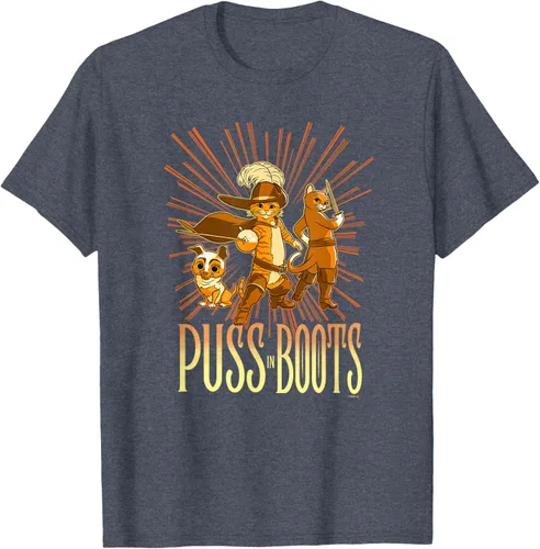 Vista 97 de DreamWorks Puss in Boots: The Last Wish Cat Trio Poster - Camiseta pequeña Negro
