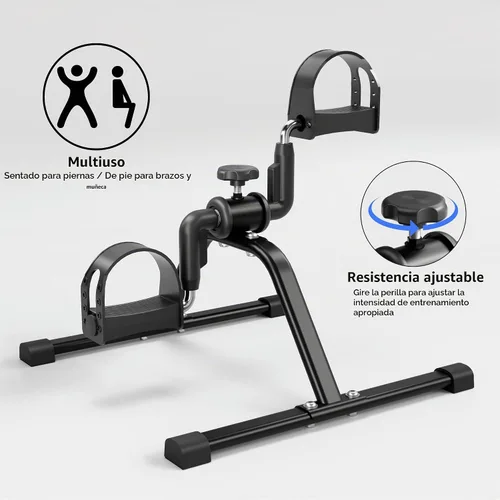Vista 3 de Pedal Exerciser Mini Stationary Cycle with Adjustable Resistance, Under Desk Bike for Home Exercise Equipment, Lightweight and Compact