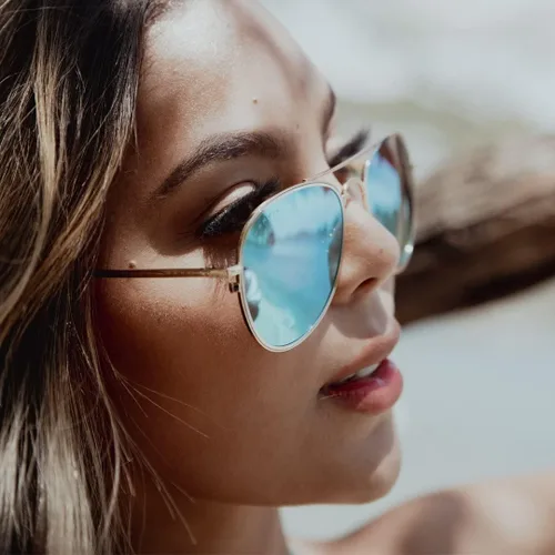 Vista 4 de Marfil CENTAURUS - Lentes de sol polarizados con filtro UV 400 protección 100 lente redonda unisex estilo deportivo para hombres y mujeres