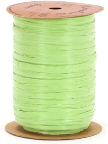 Vista 25 de Berwick Offray Cinta de rafia mate de 1/4" de ancho, verde manzana, 100 yardas, 0.276 in