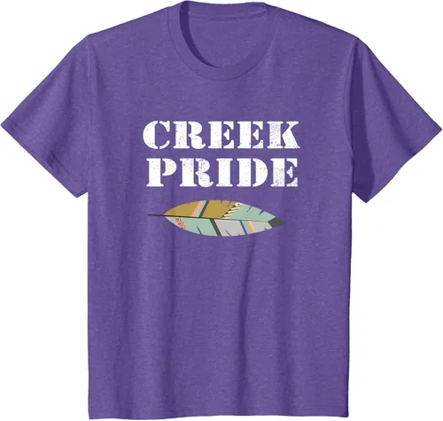 Vista 52 de Creek Native American Pride - Camiseta, Negro, S