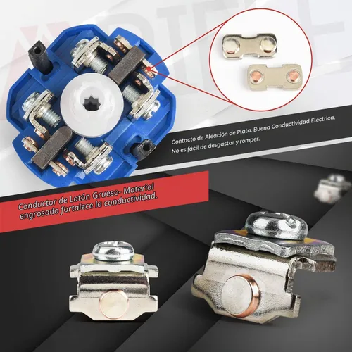 Vista 6 de APIELE Cambio Selector Caja 63A 3 Posición 12 Terminales Postes 440V 3 Fase Universal Rotary Cam Selector
