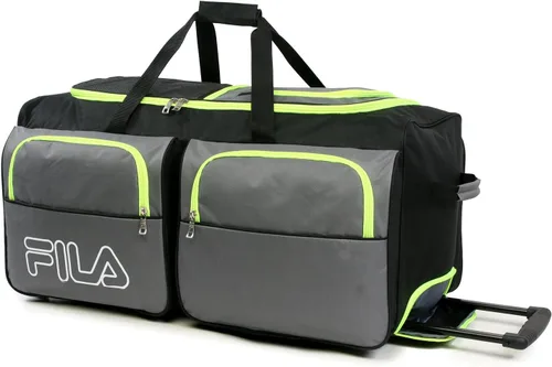 Vista 2 de Fila Bolsa de lona grande con 7 bolsillos, gris, lima, (GreyNeon Lime), Bolsa de lona grande con 7 bolsillos