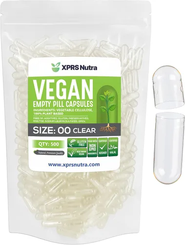 Vista 8 de XPRS Nutra Cápsulas vacías de tamaño 00 – 100 cápsulas veganas vacías – Pastillas vacías vegetarianas – Relleno de cápsulas vegetales DIY