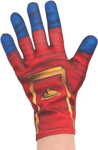 Vista 2 de Rubies - Guantes de disfraz para adulto diseño de capitán Marvel Hero