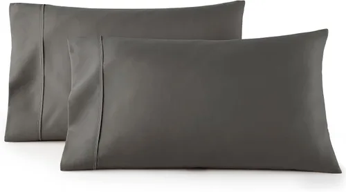 Vista 16 de 2 piezas con conjunto de fundas de almohada colección HC, 1500 hilos contados de calidad egipcia (muchos tamaños y colores). Camel