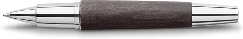 Vista 2 de Faber-Castell e-motion - Bolígrafo roller de madera y cromo, color negro