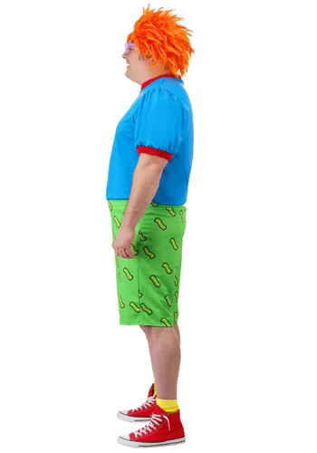 Vista 4 de Disfraz Plus Size de Chuckie de Rugrats de Nickelodeon para Hombre Multicolor