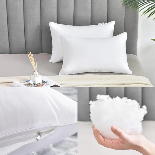 Vista 4 de FAVRIQ Juego de 2 rellenos de almohada de 12 x 20 pulgadas (juego de 2), rellenos de almohada rectangulares para interior de sofá con funda