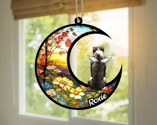 Vista 749 de LOVELYPOD Adorno de Navidad personalizado para perro Basset Hound (marrón) Basset Hound (marrón) adorno para atrapasoles de perro, razas de perros