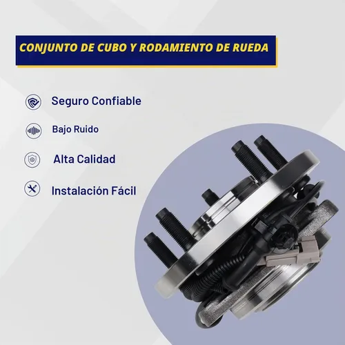 Vista 6 de KUSATEC 513234 Rodamiento de rueda delantera y conjunto de buje Compatible con Jeep Grand Cherokee 2005 2006 2007 2008 2009 2010, Commander 2006