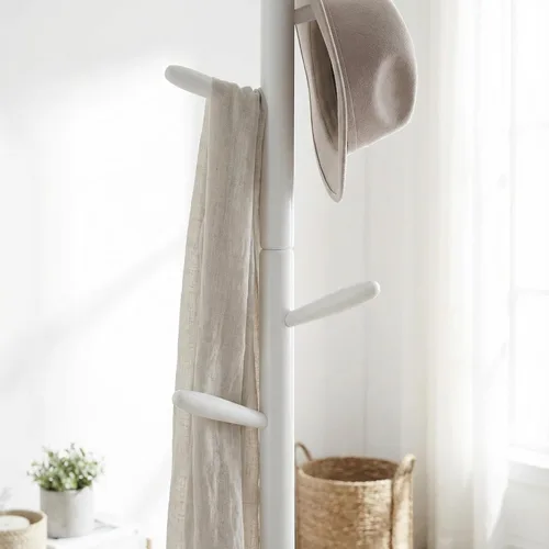 Vista 6 de Cortesi Home Chandler - Perchero de madera, color blanco