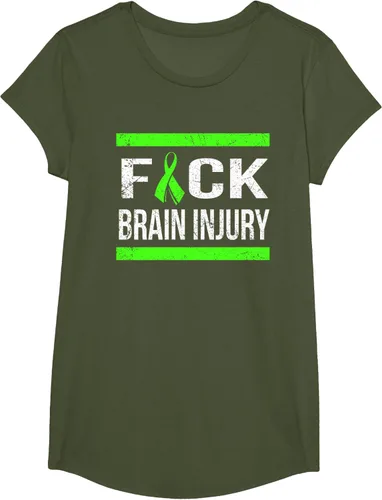 Vista 84 de Apoyo Daño cerebral Concienciación T Shirt, mujer L, Asphalt Negro