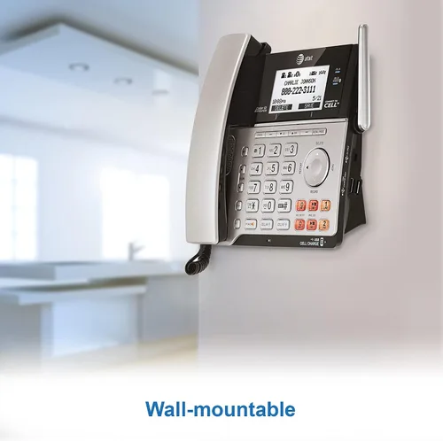 Vista 14 de Teléfono AT&T DECT 6.0 con identificador de llamadas y llamada en espera, Plateado/Negro