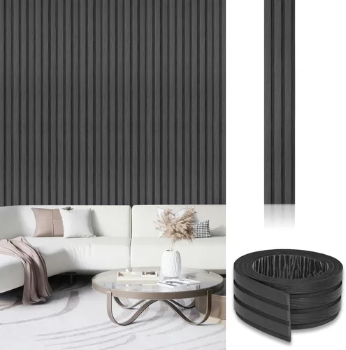 Vista 10 de 4 rollos de paneles de pared de láminas de PVC para despegar y pegar, panel de papel tapiz de grano de madera sintética grueso autoadhesivo de 4 x