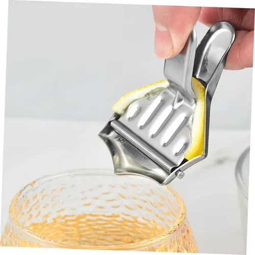 Vista 5 de DECHOUS Exprimidor de limón de mano Exprimidor manual para jugo de frutas fácil de usar Juicer Prensa de acero inoxidable