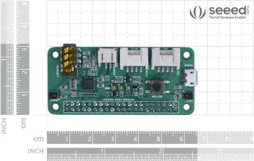 Vista 6 de Seeed Studio reSpeaker Pi HAT de 2 micrófonos para Raspberry Pi - Códec de audio WM8960, 2 micrófonos analógicos, 3 LED APA102 RGB, conector