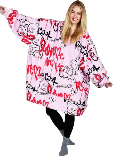 Vista 17 de Catalonia Sudadera con Capucha Manta Extragrande, Cómoda Sudadera Sherpa Usable, Regalo para Ella