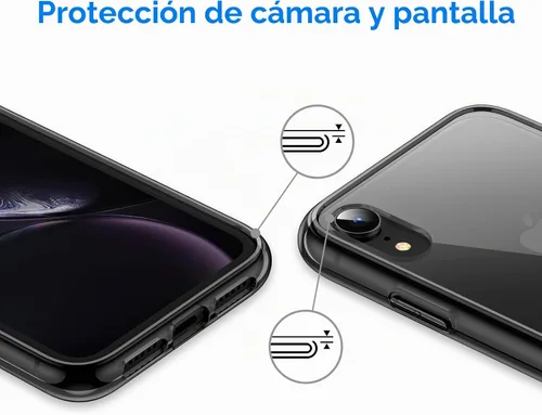 Vista 5 de JETech Funda para iPhone XR, antiamarilleo, color negro