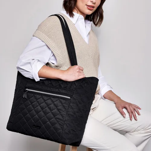 Vista 4 de Bolso tote Vera de sarga de rendimiento para mujer