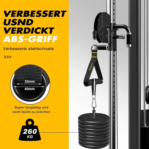 Vista 3 de Gym Equipment, Cable Attachments for Gym, Home Workout Equipment Machine Grip Attachments, Resistance Bands Handles for Weight Strength Trainer, Gym