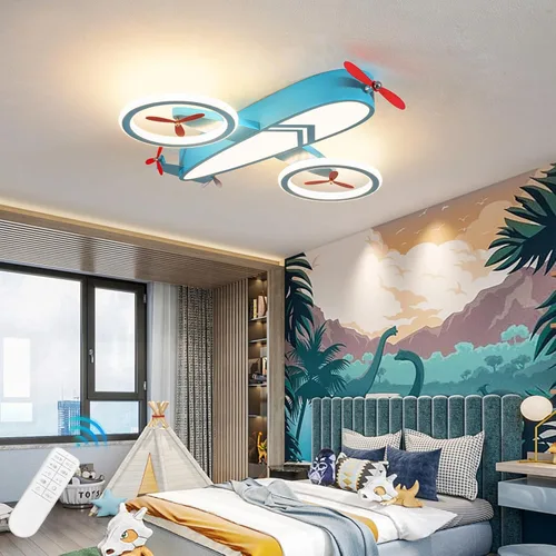 Vista 11 de Shine LUEST Lámpara de techo de astronauta de 20 pulgadas regulable para niños, luces de techo empotradas para dormitorio, lámpara LED de 3000