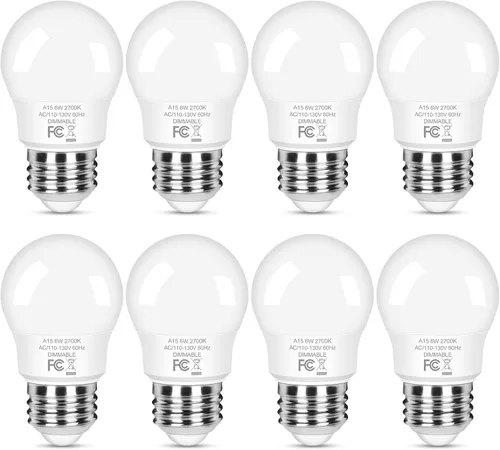 Vista 13 de Brightever 6W Dimmable Ceiling Fan Bulbs, A15 Standard E26 Base Bulb